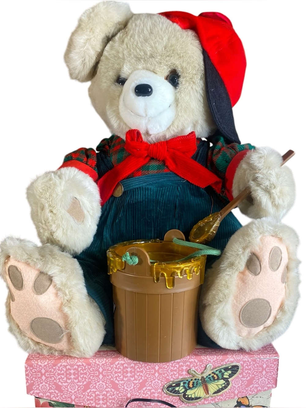 Santas Best Vintage 1997 Animated Bear Indoor Christmas Decor w Plug in Adapter